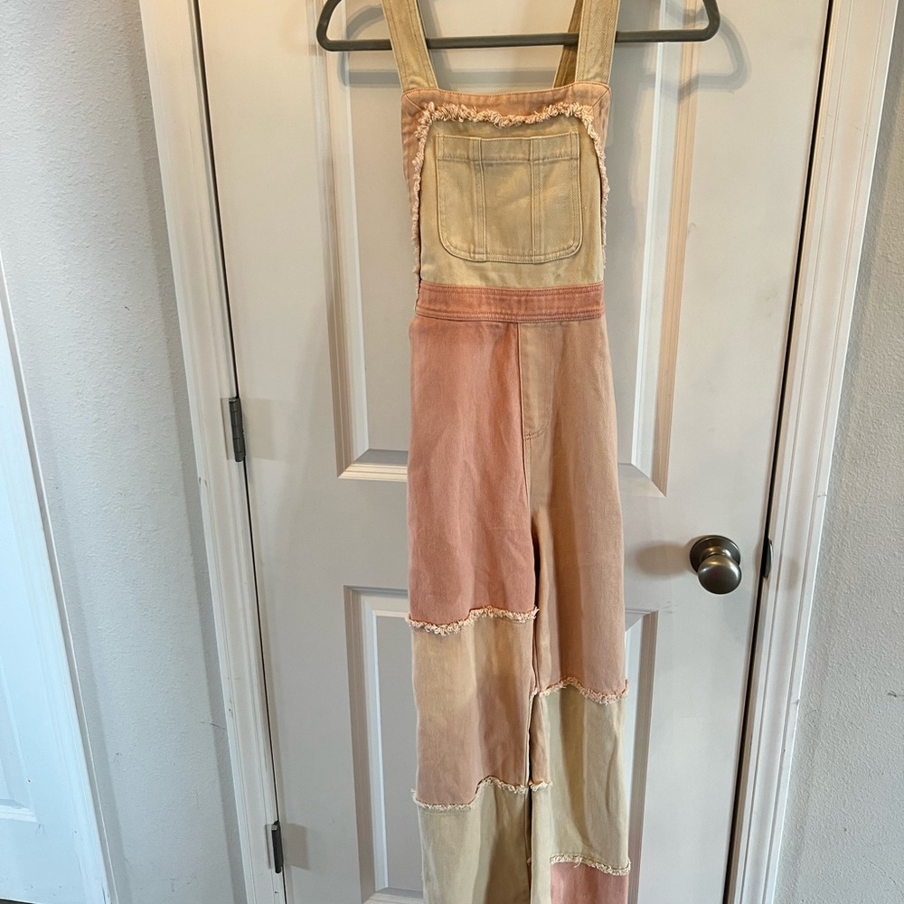 Women’s patchwork overalls